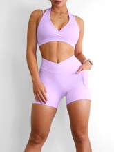 Load image into Gallery viewer, Venture Club Sports Bra (Barbie Lilac)
