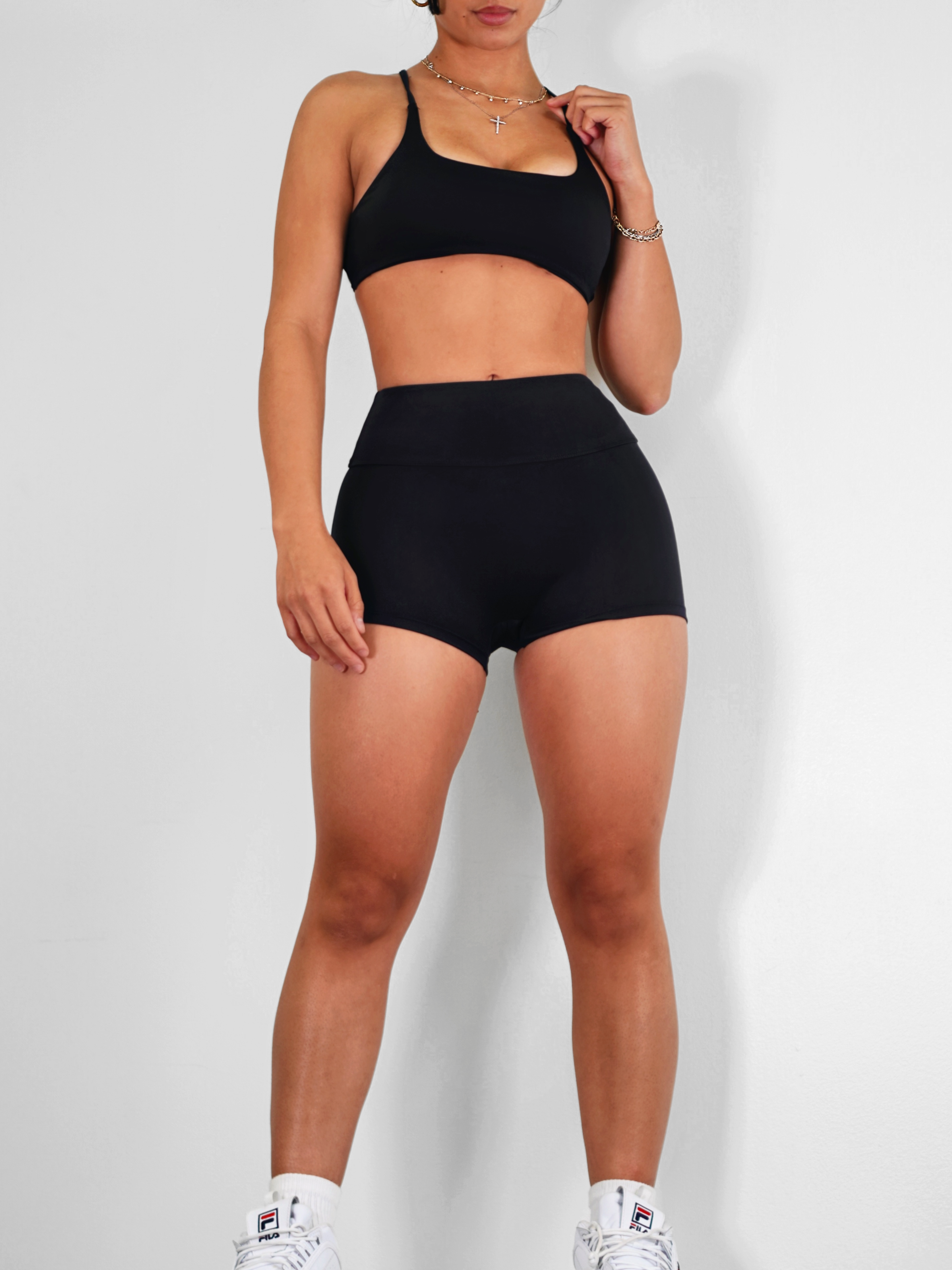 Athletic Scrunch Booty Shorts (Black)