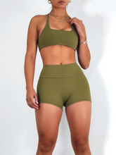 Load image into Gallery viewer, Itty Bitty Sexy Back Sports Bra (Wild Green)