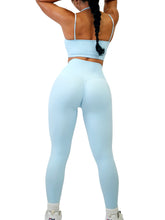 Load image into Gallery viewer, Athletic High Waisted Leggings (Ice Blue)