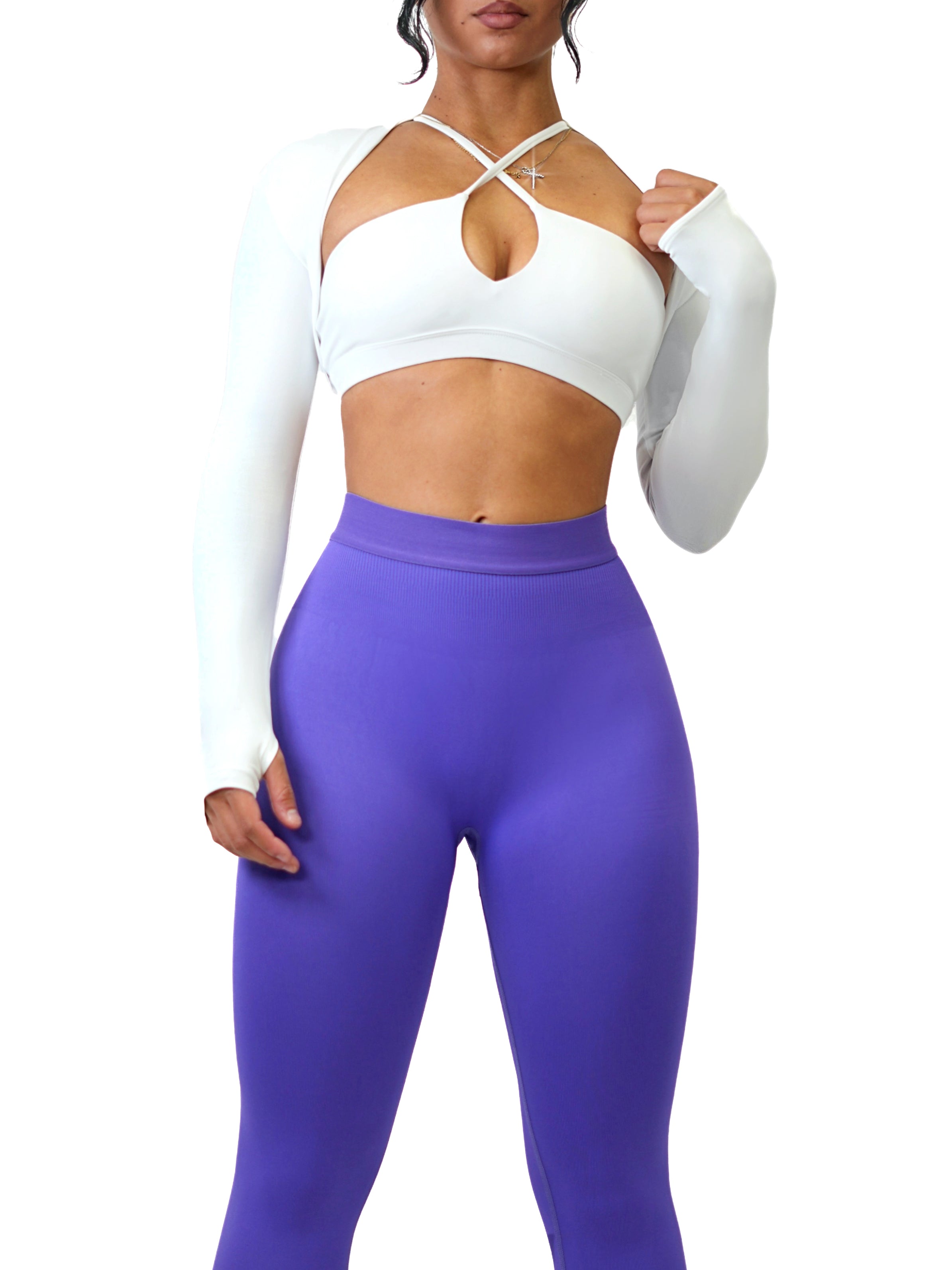 Athletic Bolero Long Sleeves (White)