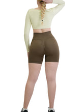 Load image into Gallery viewer, Alpha Scrunch Shorts (Brown)