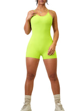 Load image into Gallery viewer, Mirage Short Scrunch Romper (Apple Green)
