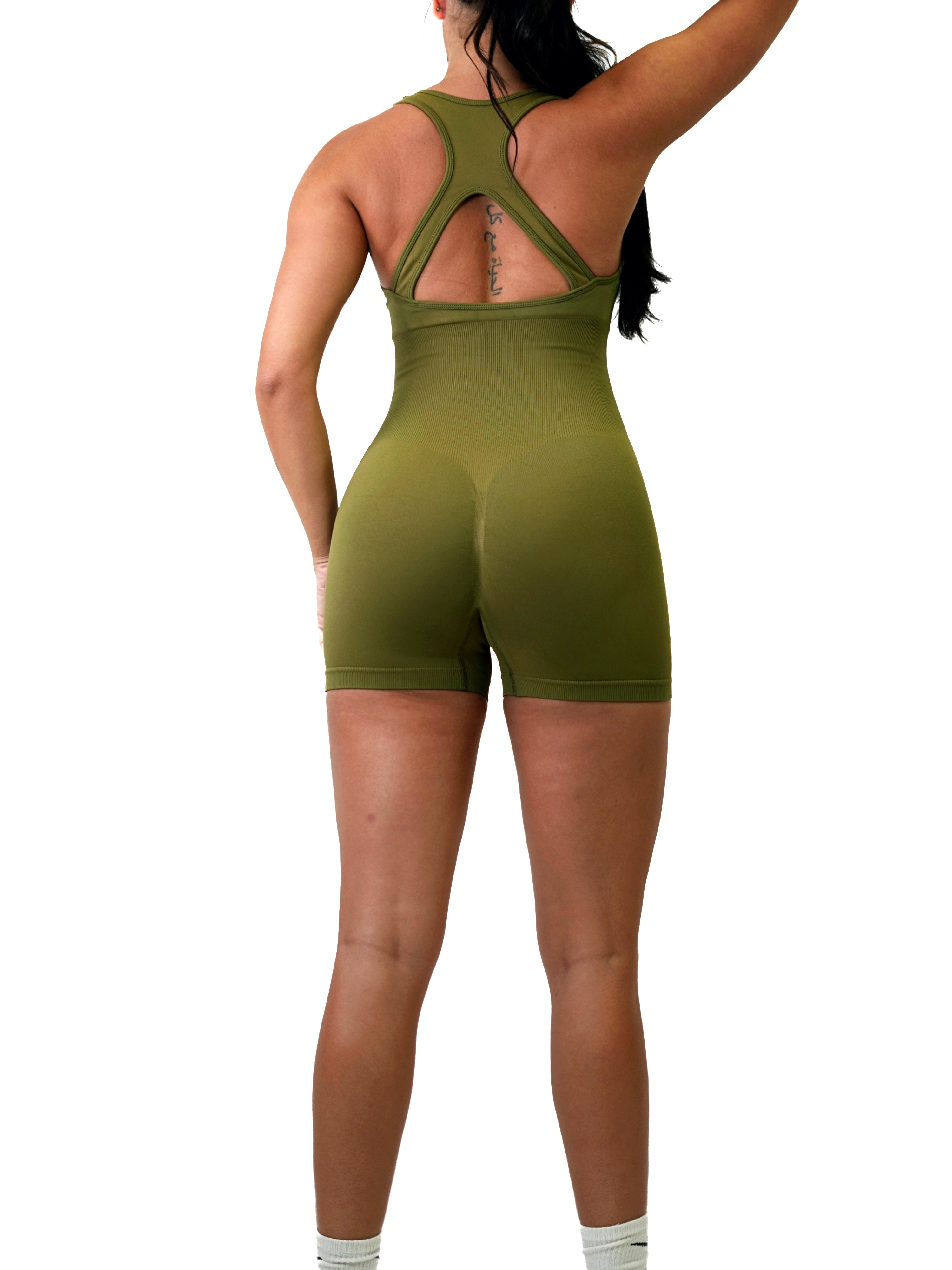 Snatch Me Short Romper (Wild Green)