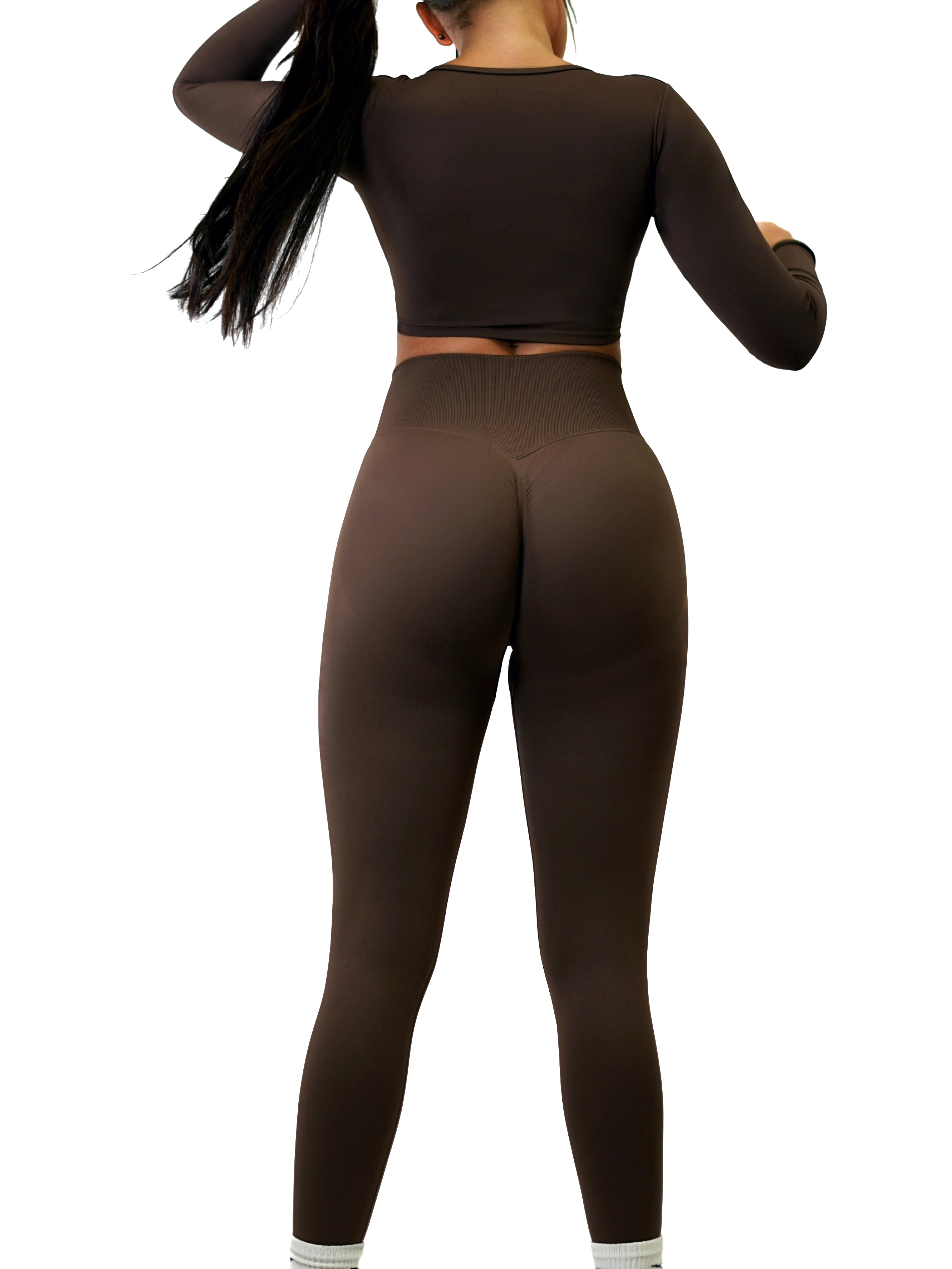 Athletic Seamless Leggings (Cocoa Brown)