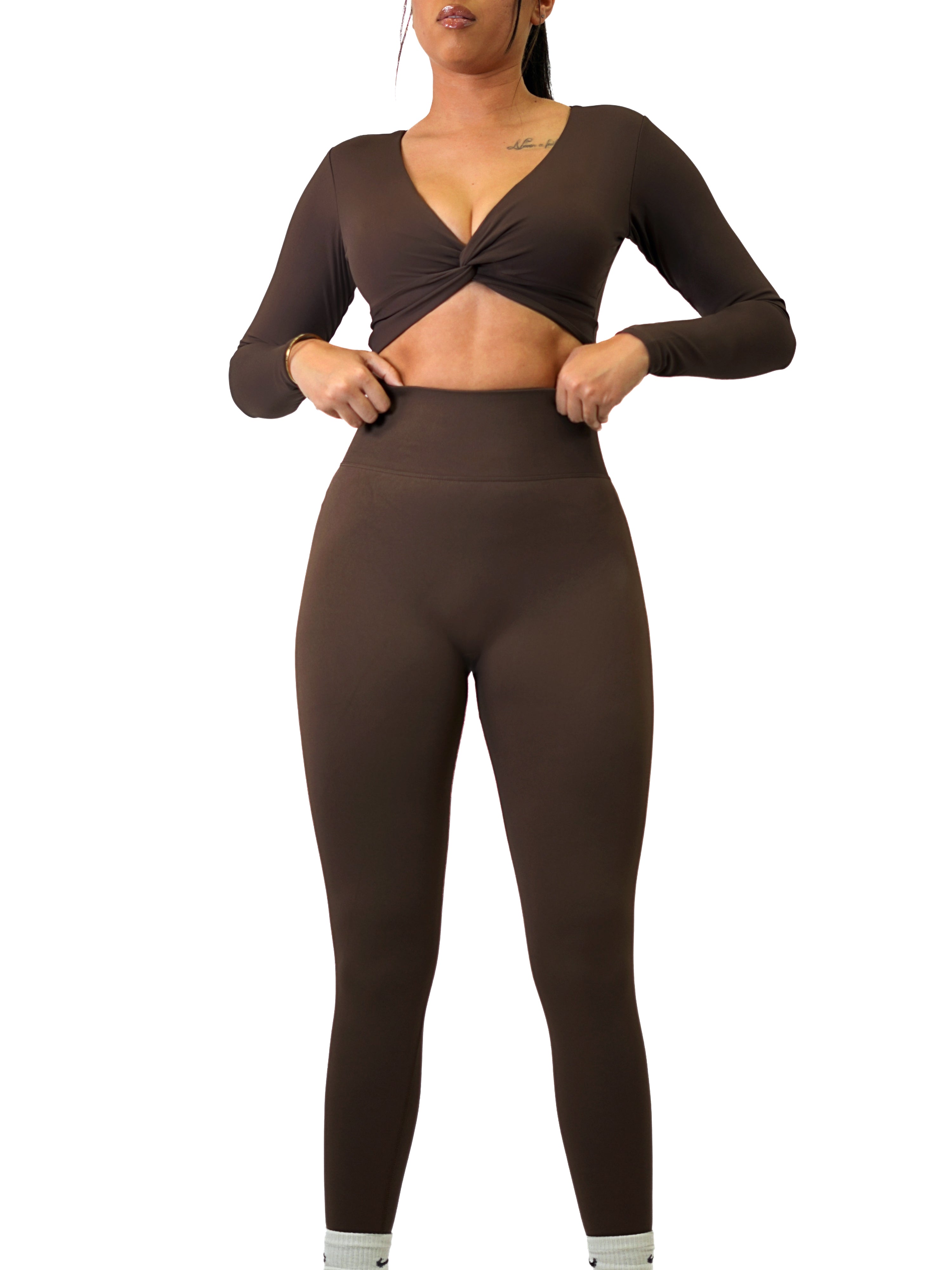 Athletic Seamless Leggings (Cocoa Brown)