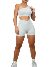 Load image into Gallery viewer, Ribbed Booty V Shorts (Light Gray)