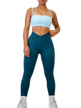 Load image into Gallery viewer, Low Back Pocket Leggings (Navy Teal)