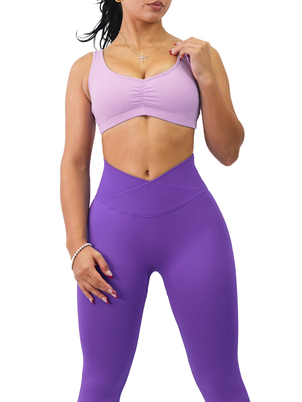 Athletic Scrunch Sports Bra (Lilac) – Fitness Fashioness