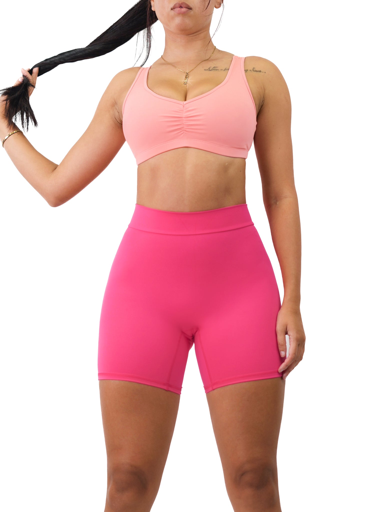 Athletic Scrunch Sports Bra (Pretty Pink)