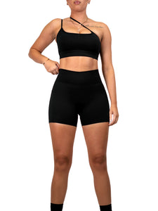 Athletic Side Pocket Shorts (Black)