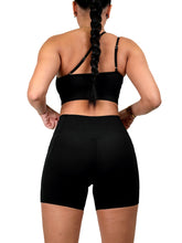 Load image into Gallery viewer, Minimal One Shoulder Sports Bra (Black)