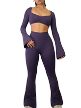 Load image into Gallery viewer, Bootcut Flare Seamless Leggings (Deep Purple)