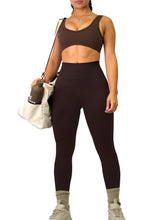 Load image into Gallery viewer, Alpha Seamless Scrunch Leggings (Cocoa Brown)