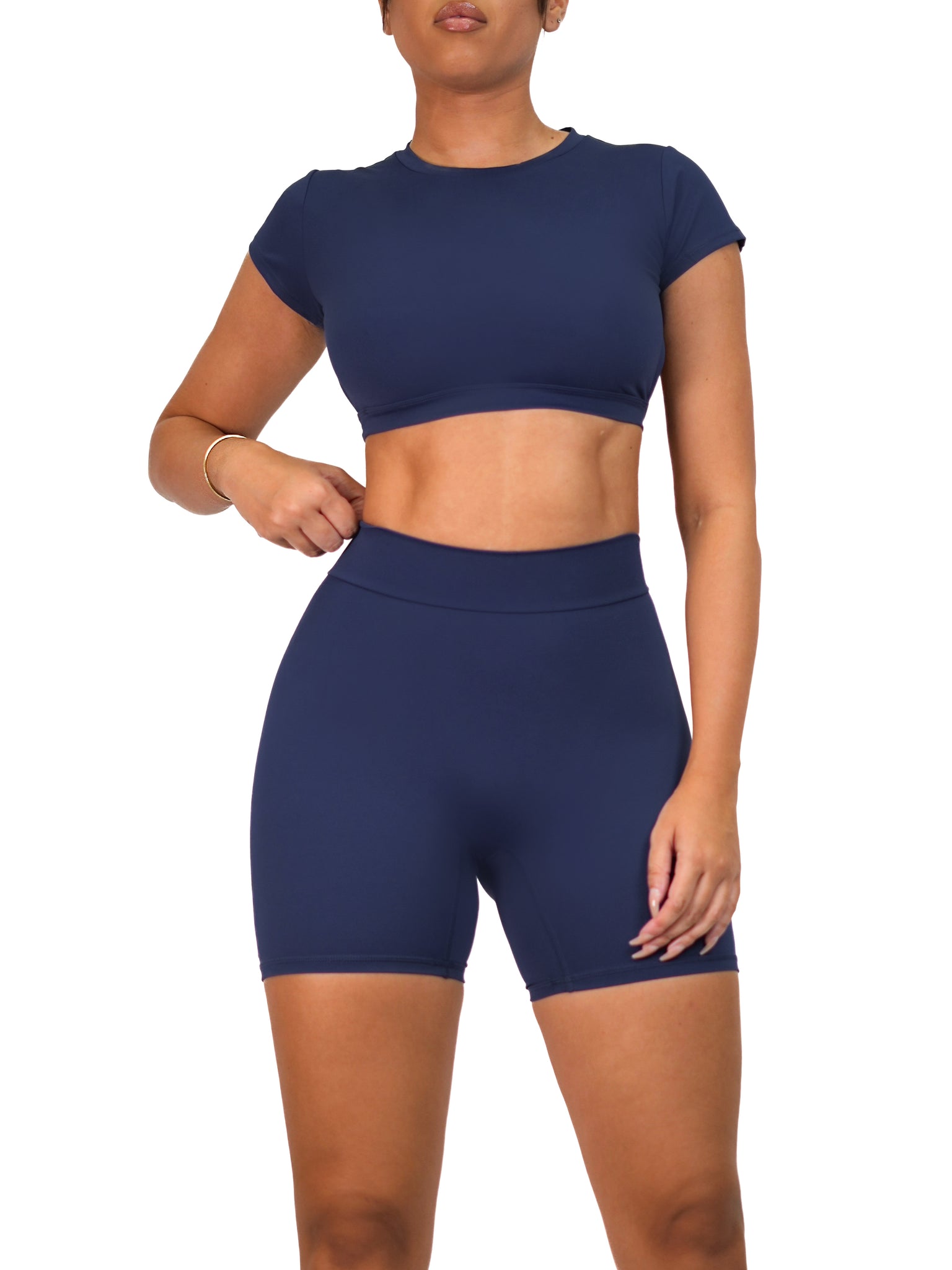 Open Back Sports Top (Navy Blue) – Fitness Fashioness