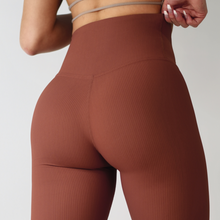 Load image into Gallery viewer, Ribbed Leggings (Caramel Brown)