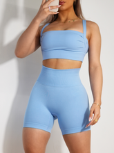 Load image into Gallery viewer, Track Star Sports Bra (Sky Blue)