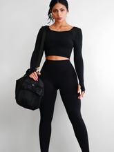 Load image into Gallery viewer, Booty Pocket Scrunch Leggings (Black)