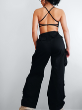 Load image into Gallery viewer, Oversized Cargo Pants (Black)