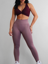 Load image into Gallery viewer, Hip Contour Seamless Scrunch Leggings (Pink Mauve)