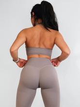 Load image into Gallery viewer, Athletic Scrunch Sports Bra (Sweet Taupe)