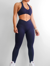 Load image into Gallery viewer, Athletic V Seamless Leggings (Navy)
