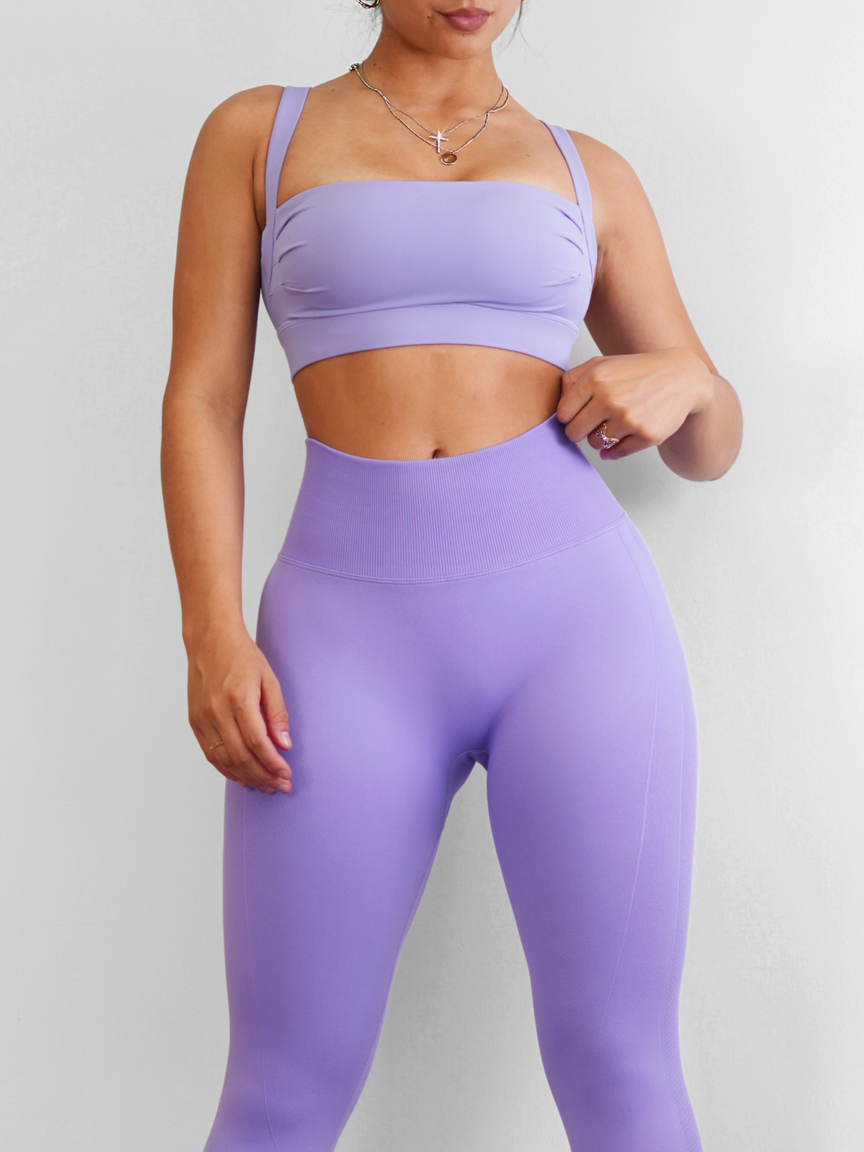 Track Star Sports Bra (Lilac)