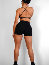 Load image into Gallery viewer, Seamless V Booty Shorts (Black)
