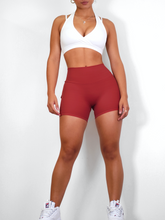 Load image into Gallery viewer, Booty Pocket Scrunch Shorts (Matte Red)