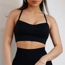 Load image into Gallery viewer, Daisy Sports Bra (Black)