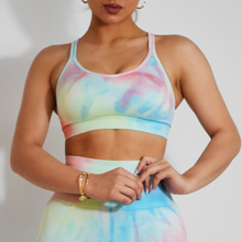 Load image into Gallery viewer, Tie-dye Sports Bra (Morning Color-way)