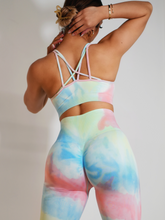 Load image into Gallery viewer, Tie-dye Sports Bra (Morning Color-way)
