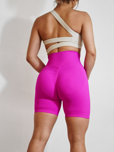 Seamless Scrunch Shorts (Hot Pink)