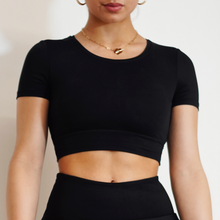 Load image into Gallery viewer, Vogue Sports Top (Black)