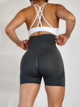 Load image into Gallery viewer, High Waisted Athletic Shorts (Gray)