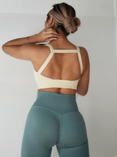 Load image into Gallery viewer, Track Star Sports Bra (Ivory)