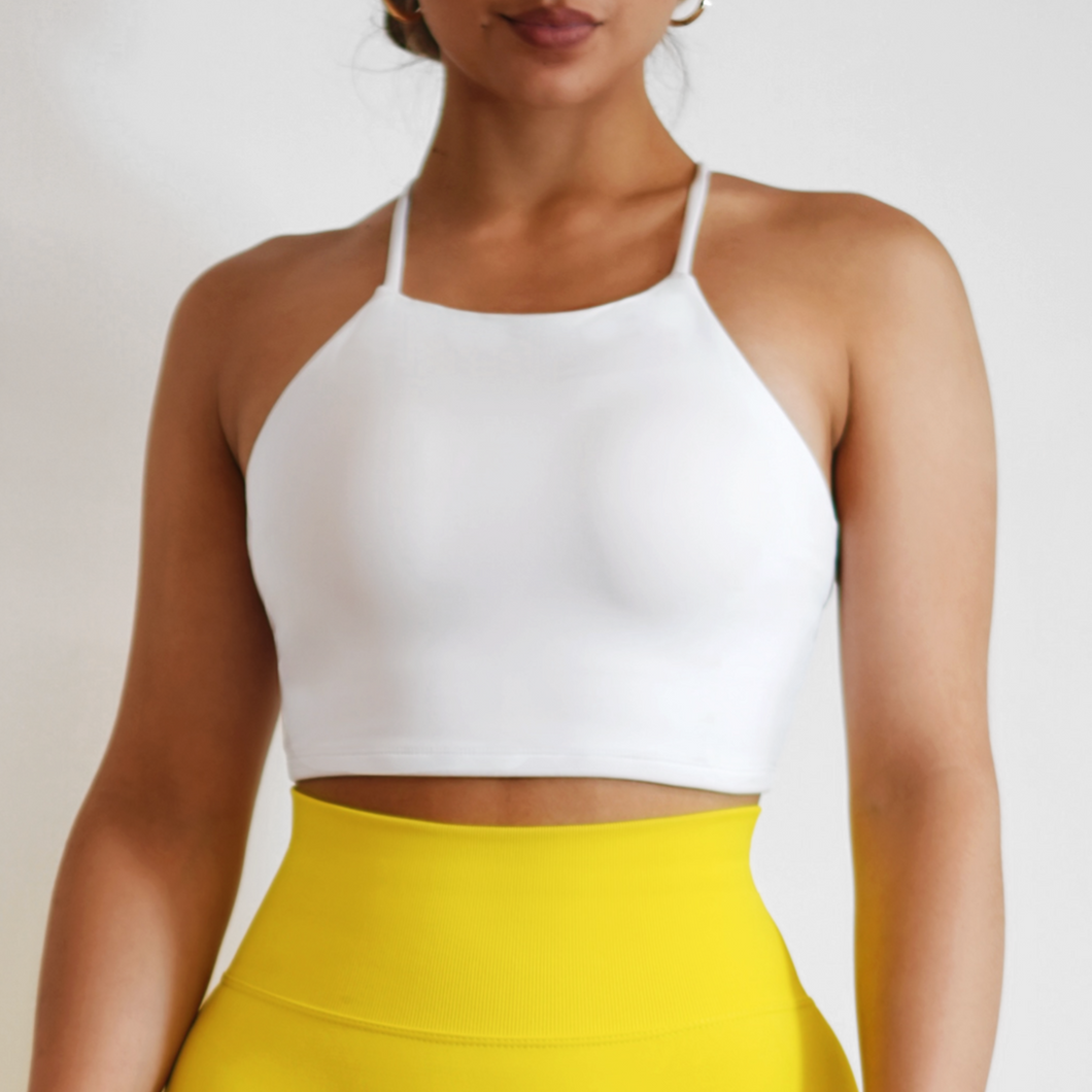 Everyday Crop Sports Top (White)