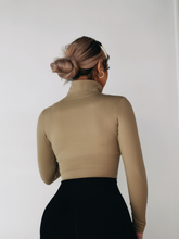 Load image into Gallery viewer, Compression Cropped Sweater (Tan-Nude)
