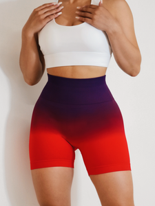 Ombre Short Shorts (Red/Purple)