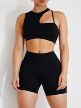 Load image into Gallery viewer, Two-Faced Sports Bra (Black)