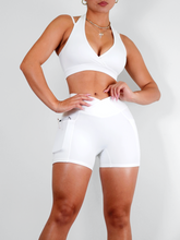 Load image into Gallery viewer, Venture Club Sports Bra (White)