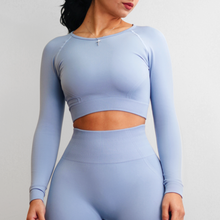 Load image into Gallery viewer, Contour Long Sleeve Top (Sky Blue)