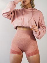 Load image into Gallery viewer, Oversized Cropped Hoodie (Pink)