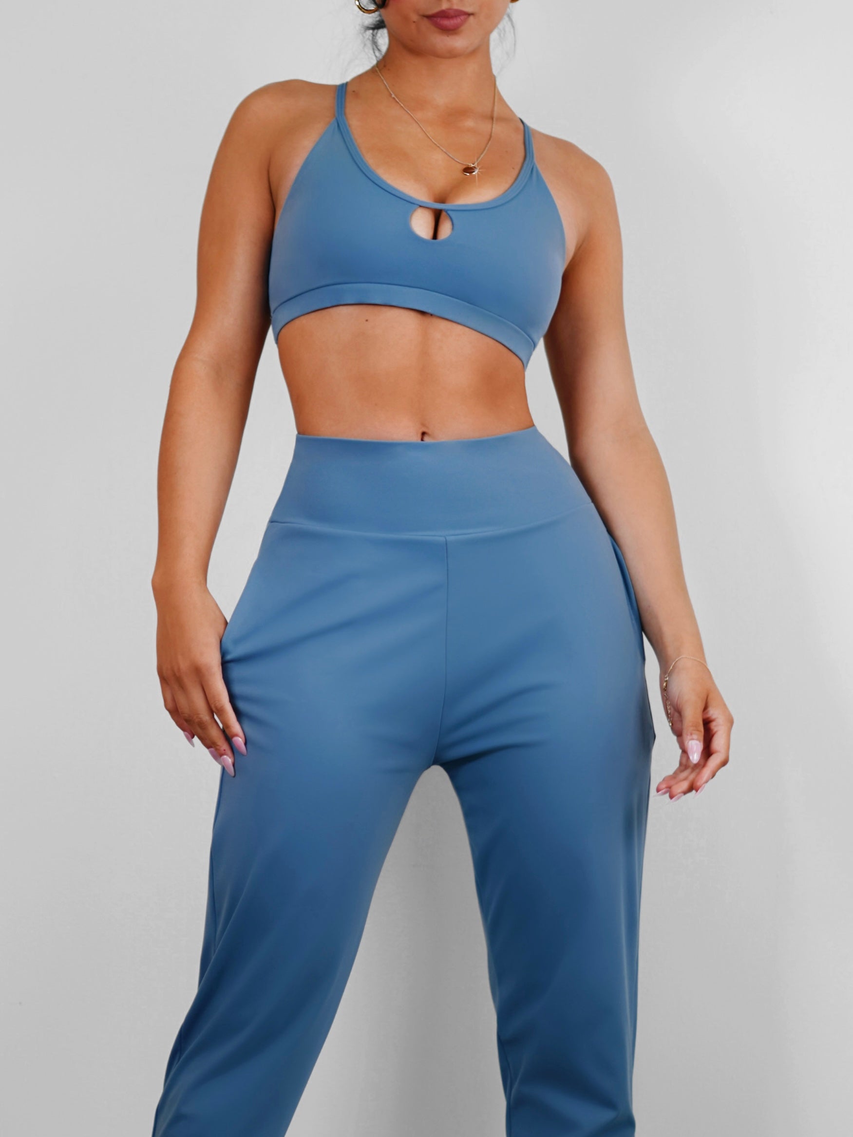 Sexy Back Sports Bra 2.0 (Pastel Blue)