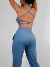 Load image into Gallery viewer, Sexy Back Sports Bra 2.0 (Pastel Blue)