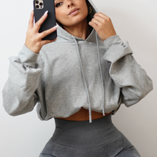 Load image into Gallery viewer, Oversized Cropped Hoodie (Gray)