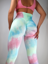 Load image into Gallery viewer, Tie-dye Scrunch Leggings (Morning Color-way)