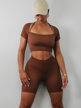 Load image into Gallery viewer, Autumn Ribbed Top (Caramel Brown)
