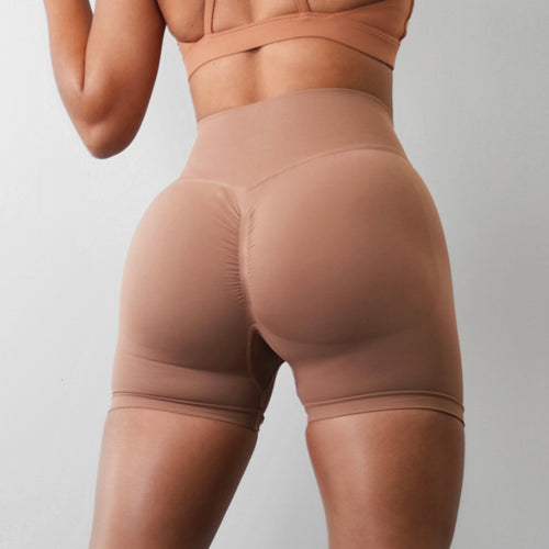 Seamless Booty Shorts (Nude Brown)