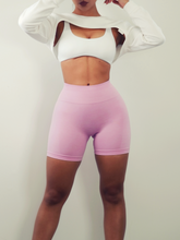 Load image into Gallery viewer, Alpha Scrunch Shorts (Pink Lilac)